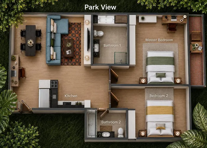 Apartment Wander Nana - Two-Bedroom Apartment With Park View Bangkok